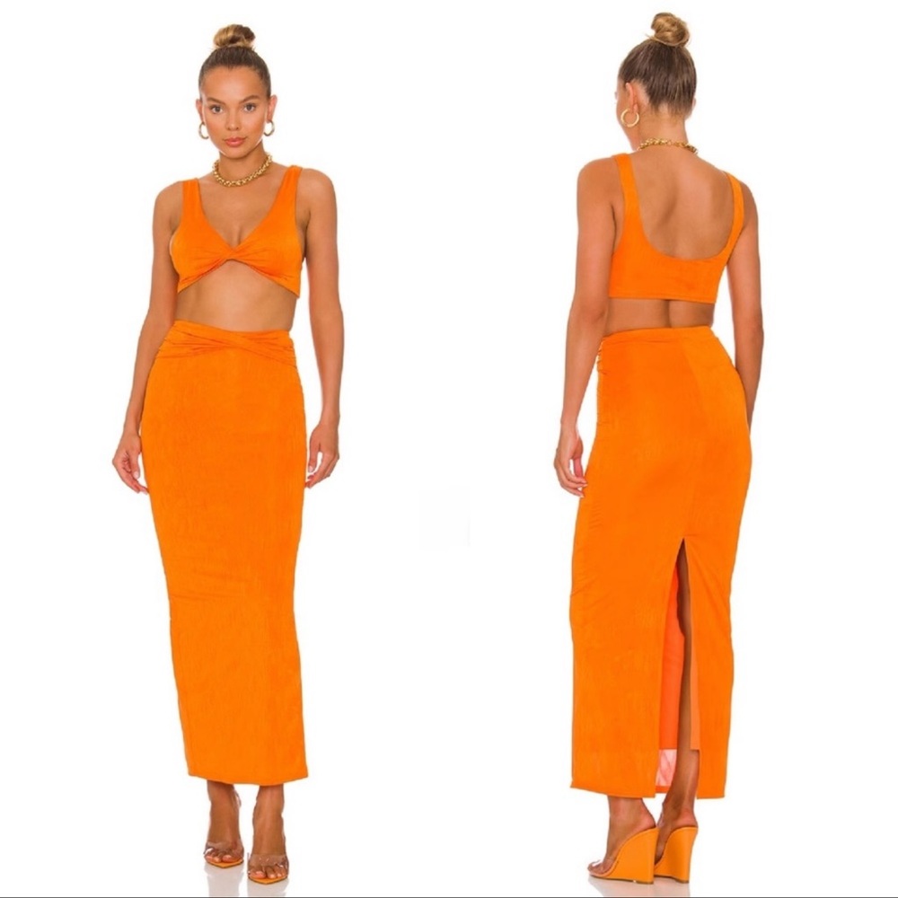 Revolve NWT Superdown Joana maxi skirt set XS